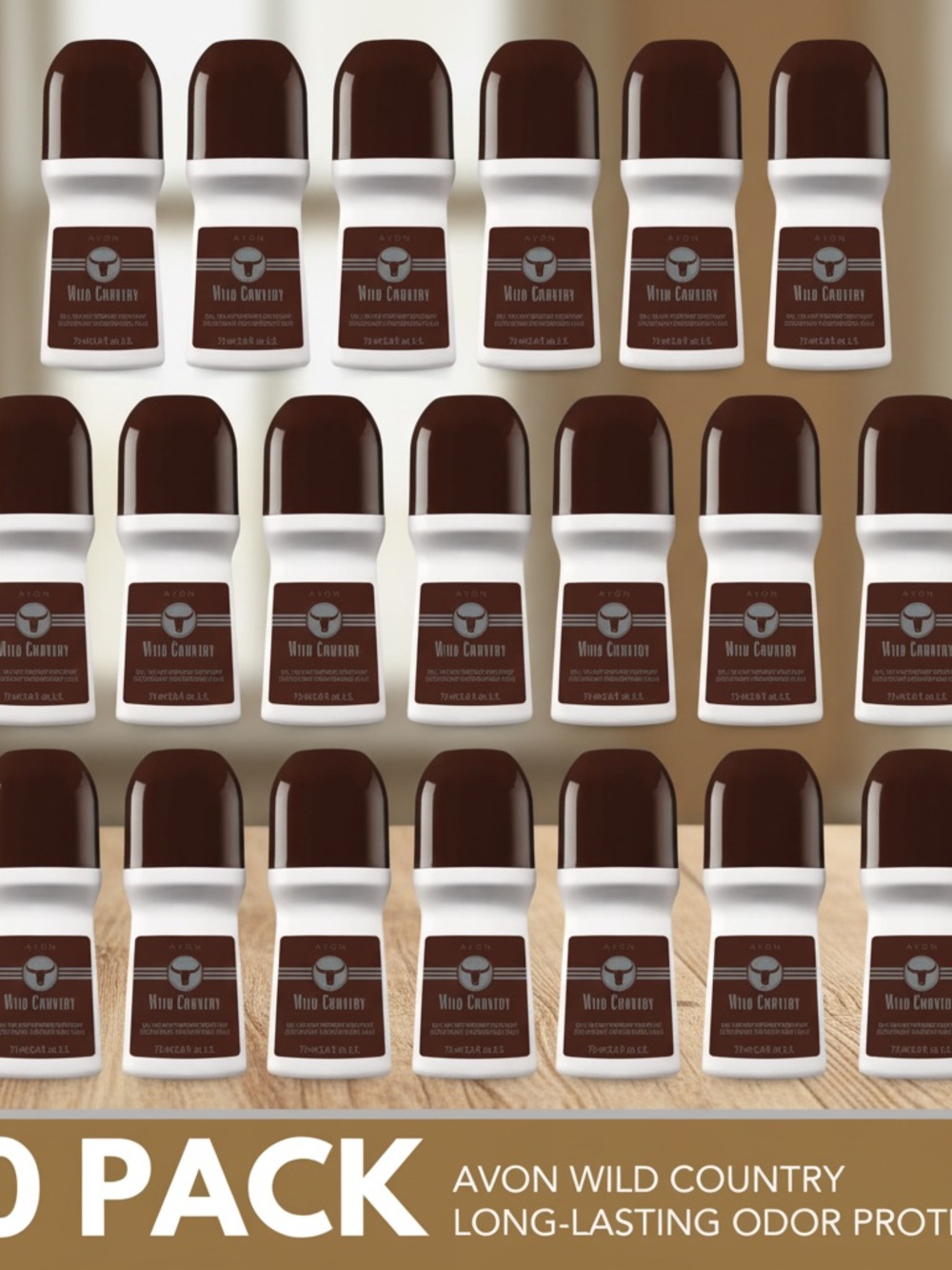 Avon Wild Country Men’s Roll-On Deodorant — Brown pack 20